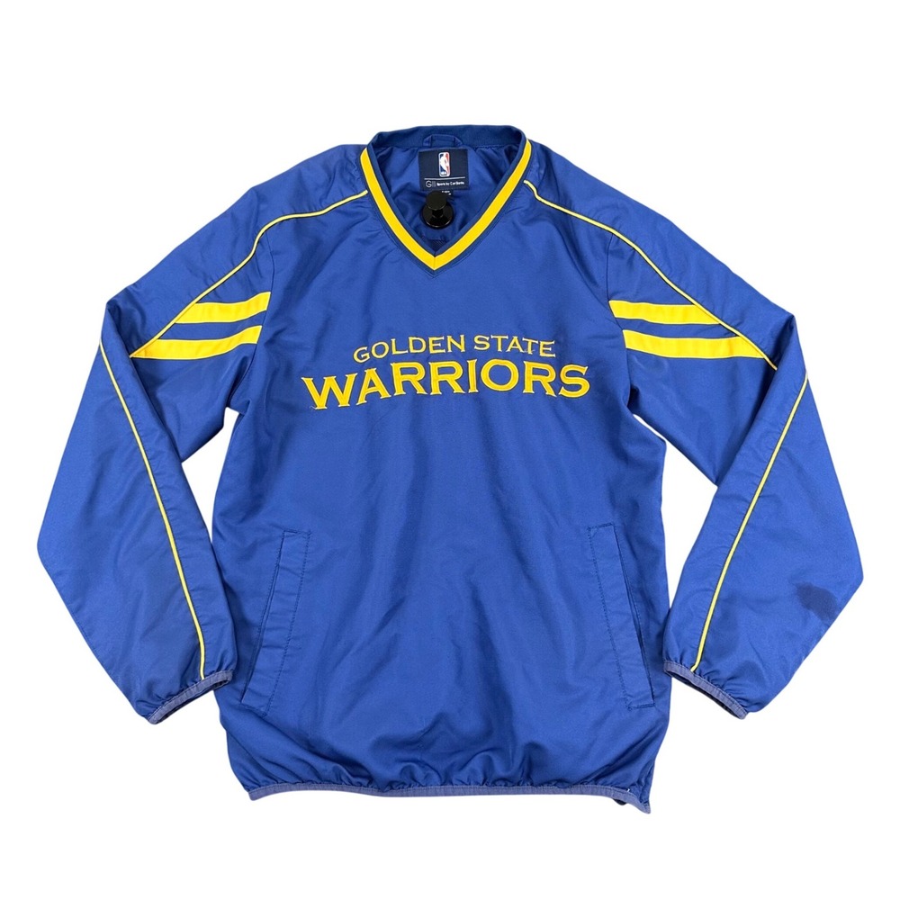 Golden State Warriors NBA G-III Carl Banks V-Neck Pullover Small Blue Yellow